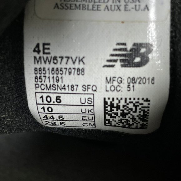 New Balance 577 Hook & Loop Walking Shoes MW577VK - Picture 8 of 9